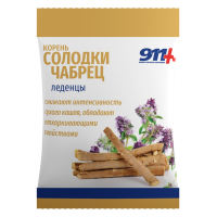 911 Леденцы корень солодки, чабрец, витамин С, 50 г